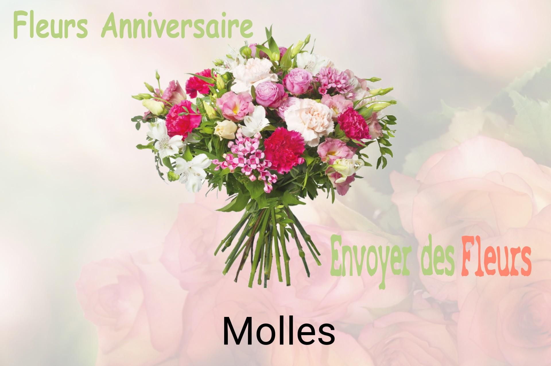 Bouquet de fleurs d’anniversaire livré à Molles